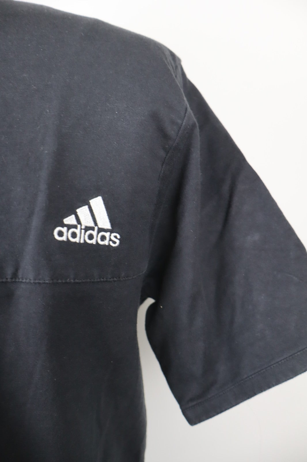 ADIDAS ALL BLACKS MAGLIA POLO UOMO M MAN T-SHIRT CASUAL VINTAGE COTONE COTTON