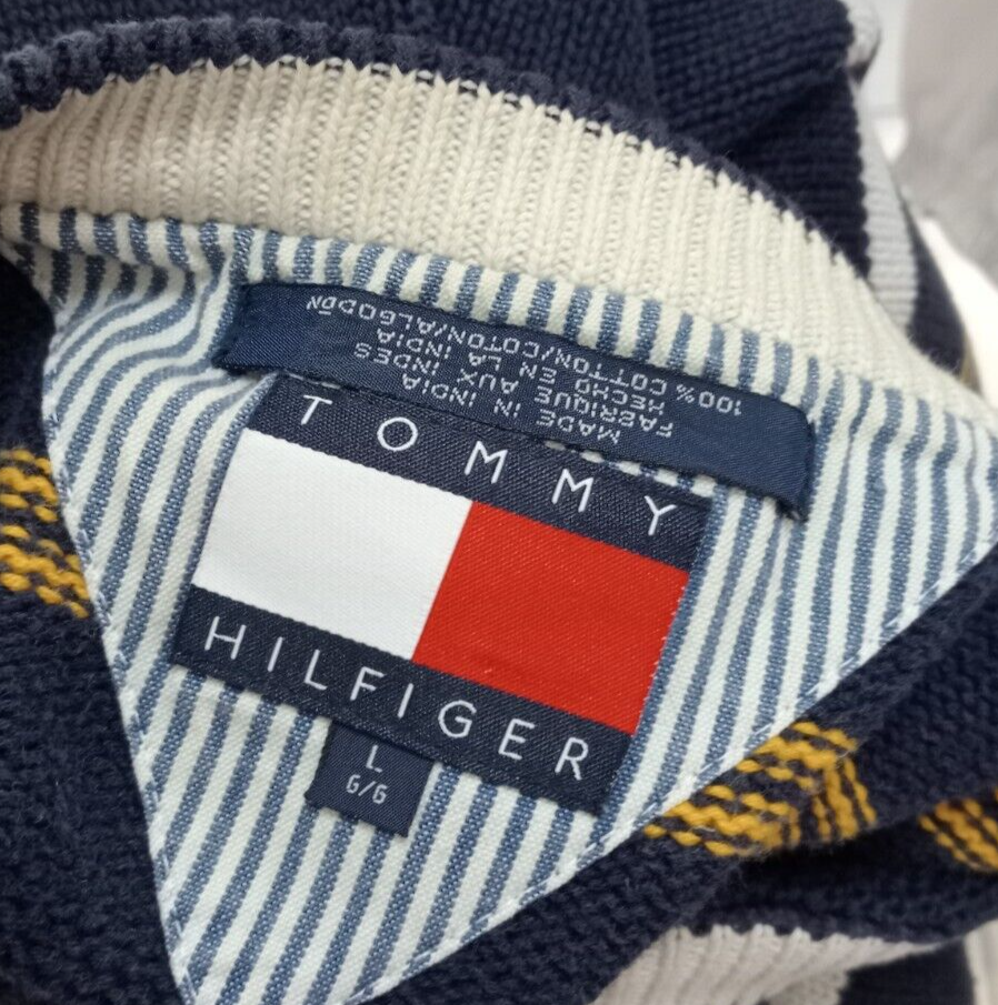 TOMMY HILFIGER MAGLIONE UOMO Tg. L MAN SWEATER CASUAL VINTAGE COTONE COTTON