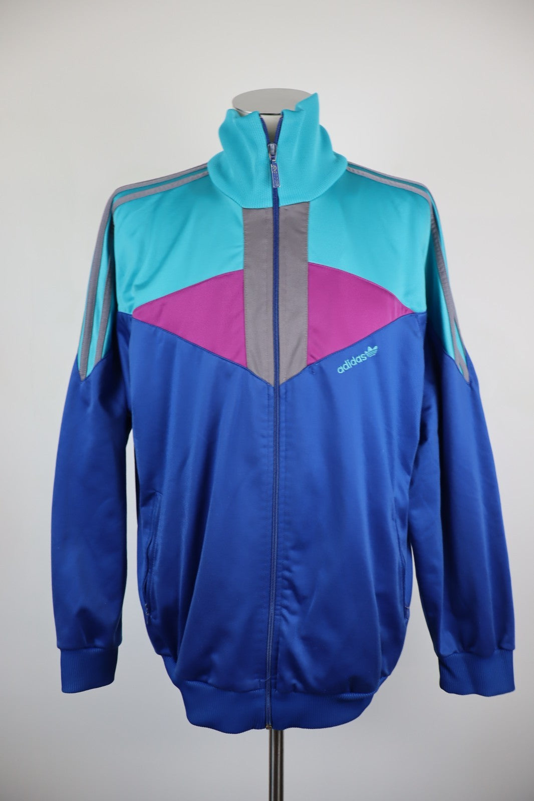 ADIDAS '80S GIACCA SPORTIVA UOMO Tg XL MAN VINTAGE CASUAL SPORT JACKET CON ZIP