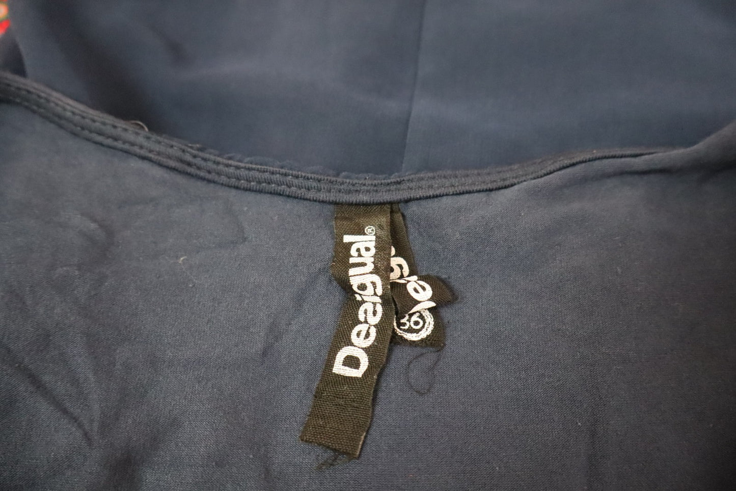 DESIGUAL VESTITO ABITO A BRETELLE DONNA TG 36 WOMAN CASUAL VINTAGE DRESS CANOTTA