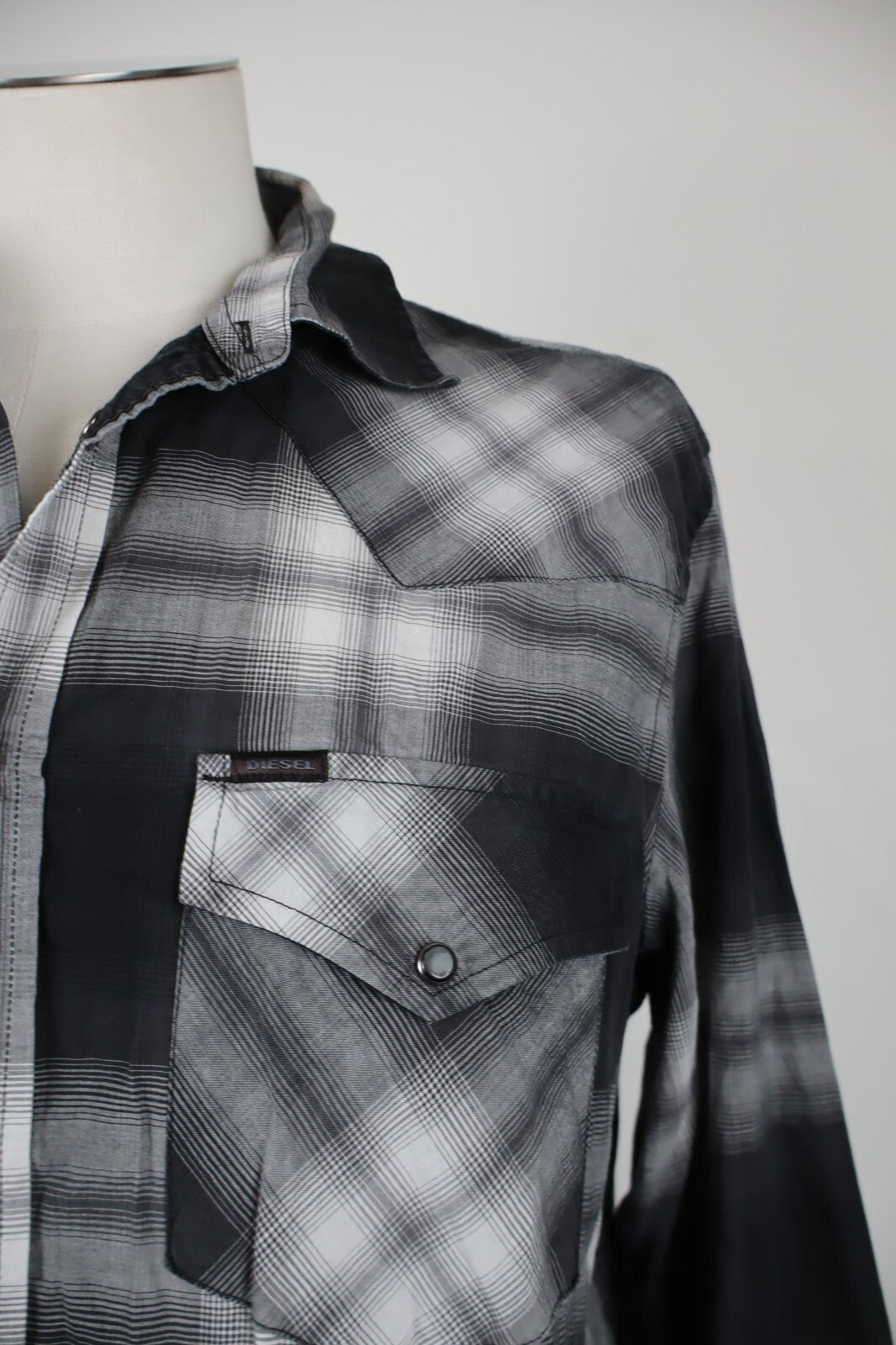 DIESEL CAMICIA UOMO TG. L MAN CASUAL VINTAGE SHIRT COTONE COTTON