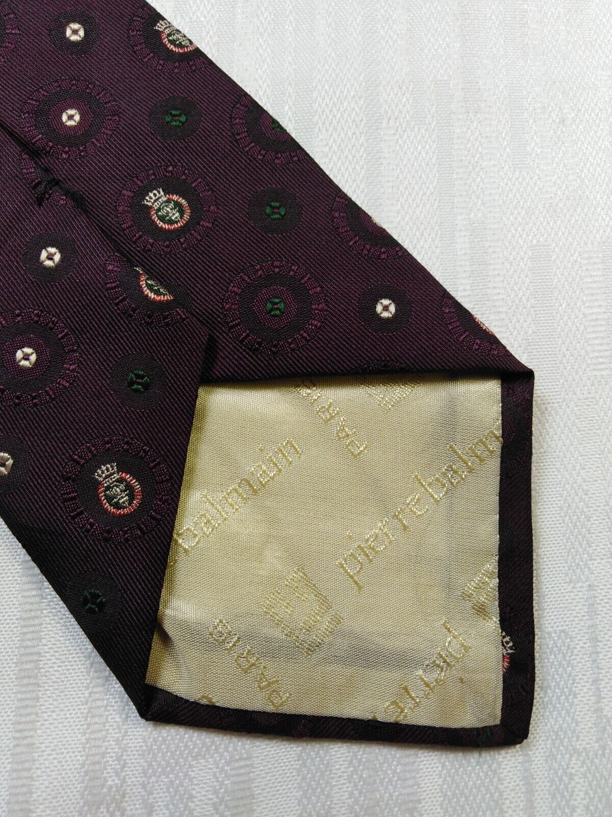 PIERRE BALMAIN 100% SILK TIE SETA CRAVATTA NECKTIE ITALY VINTAGE CLASSIC
