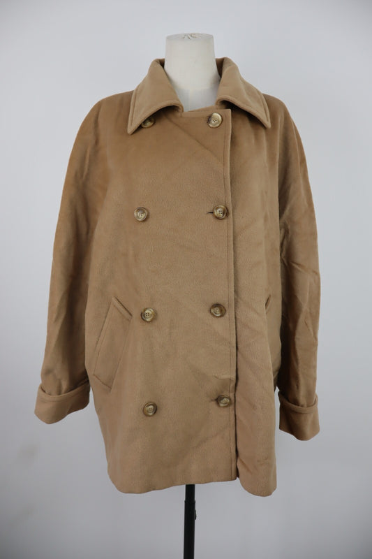 MAX MARA CAPPOTTO LANA GIACCA DONNA TG 42 WOMAN COAT VINTAGE CASUAL DOPPIOPETTO
