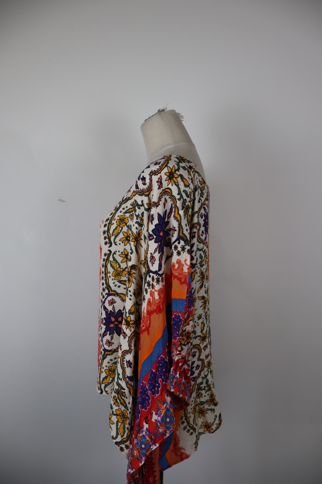 DESIGUAL MAGLIA DONNA TG. L WOMAN CASUAL VINTAGE T-SHIRT PONCHO VISCOSA
