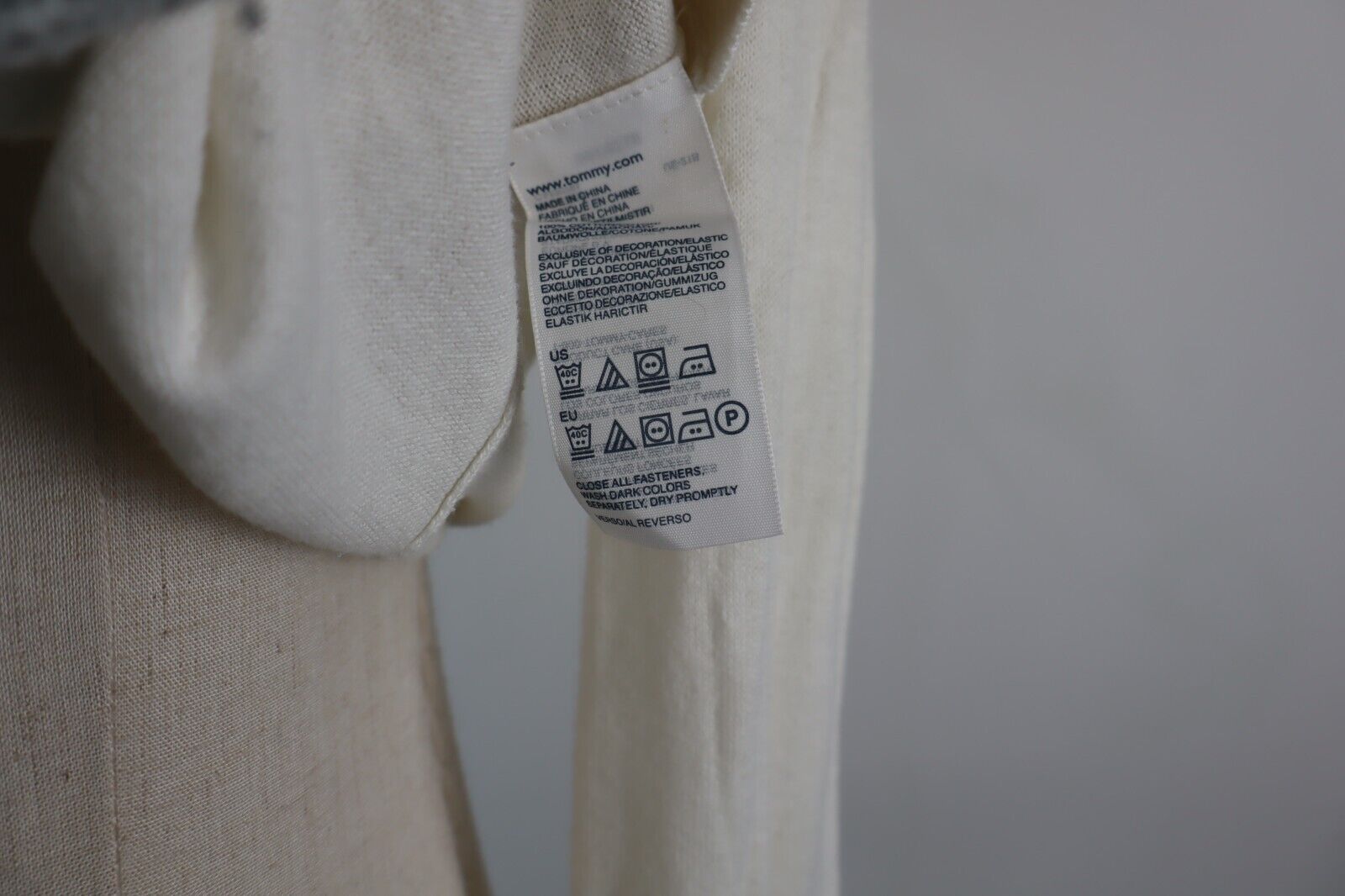 TOMMY HILFIGER DENIM MAGLIONE COTONE CARDIGAN DONNA Tg L WOMAN CASUAL VINTAGE