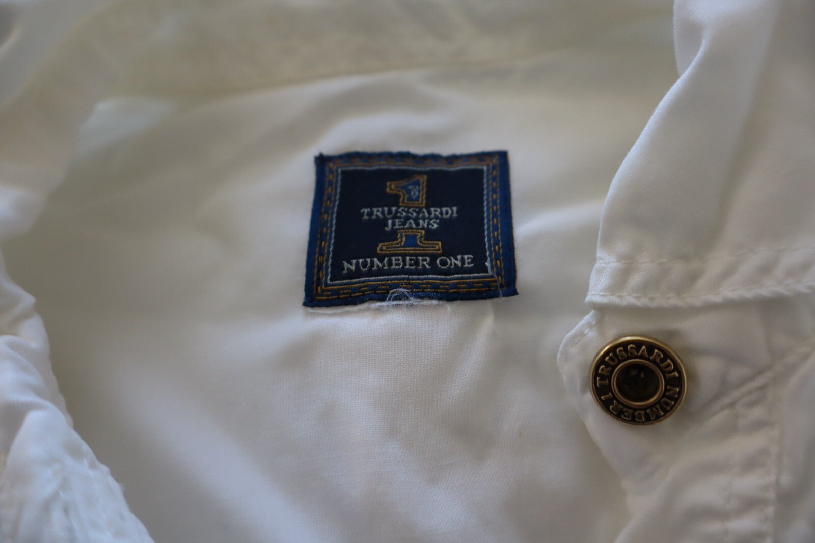 TRUSSARDI JEANS CAMICIA SMANICATA DONNA TG. M WOMAN SHIRT CASUAL VINTAGE COTONE