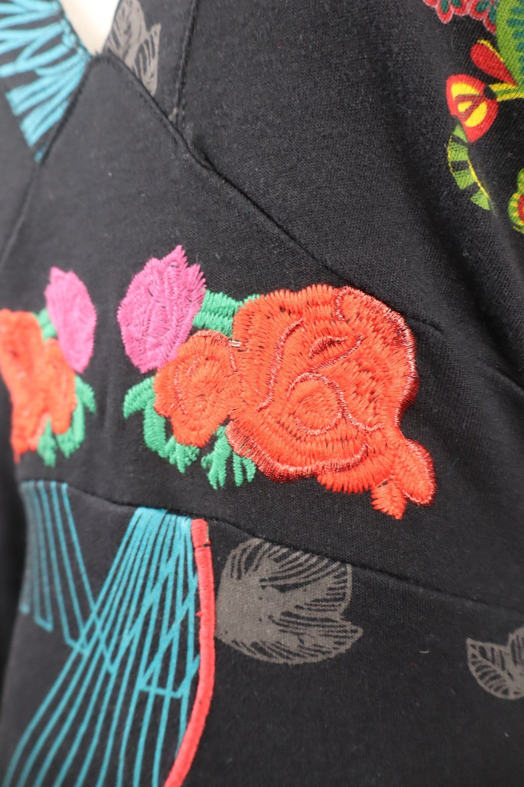 DESIGUAL VESTITO MANICA LUNGA DONNA TG M WOMAN CASUAL VINTAGE DRESS ABITO LOGO