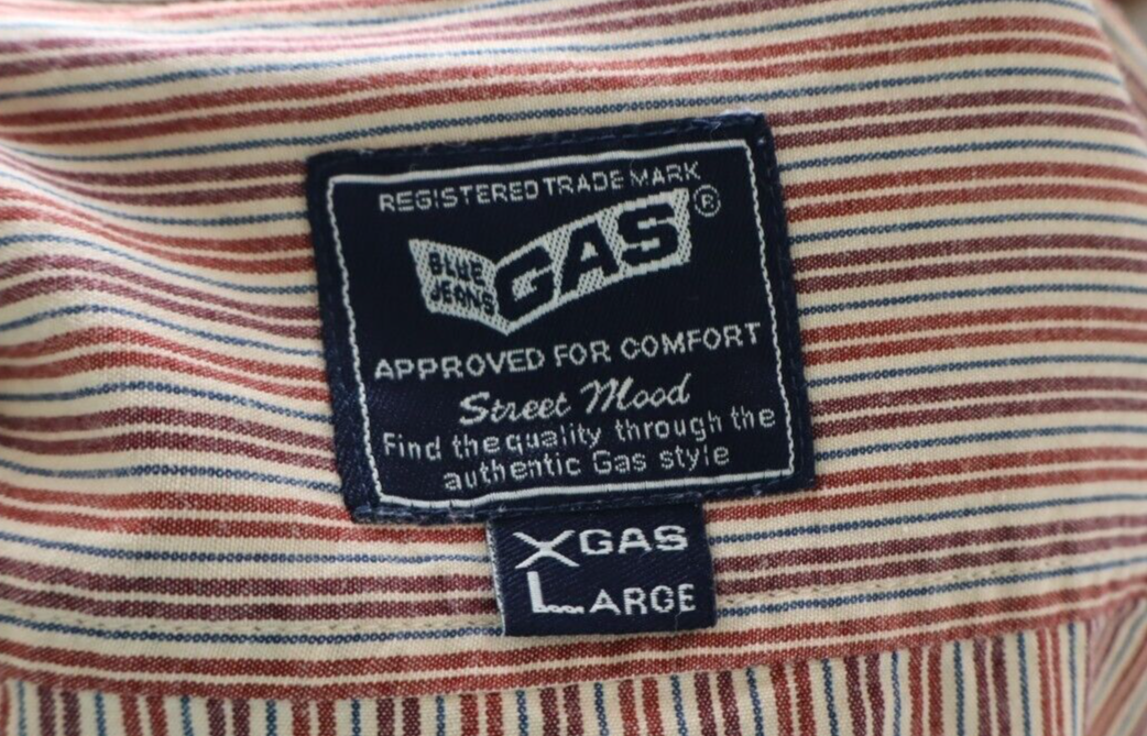 GAS CAMICIA UOMO TG. XL MAN CASUAL VINTAGE SHIRT COTONE COTTON
