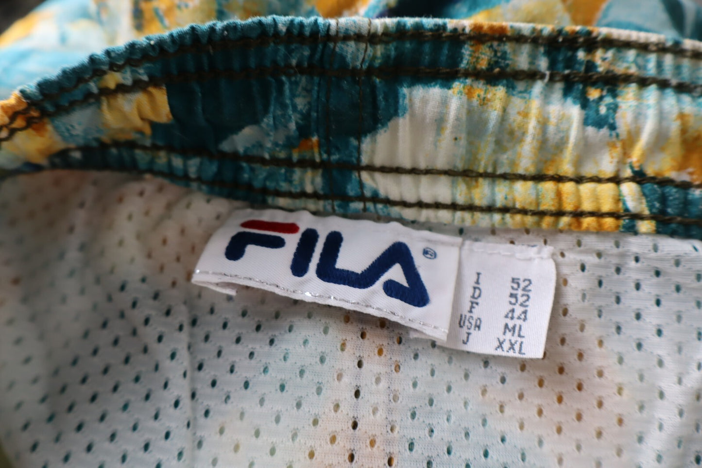 FILA COSTUME PANTALONCINO MARE UOMO TG 52 MEN SWIMSUIT VINTAGE CASUAL