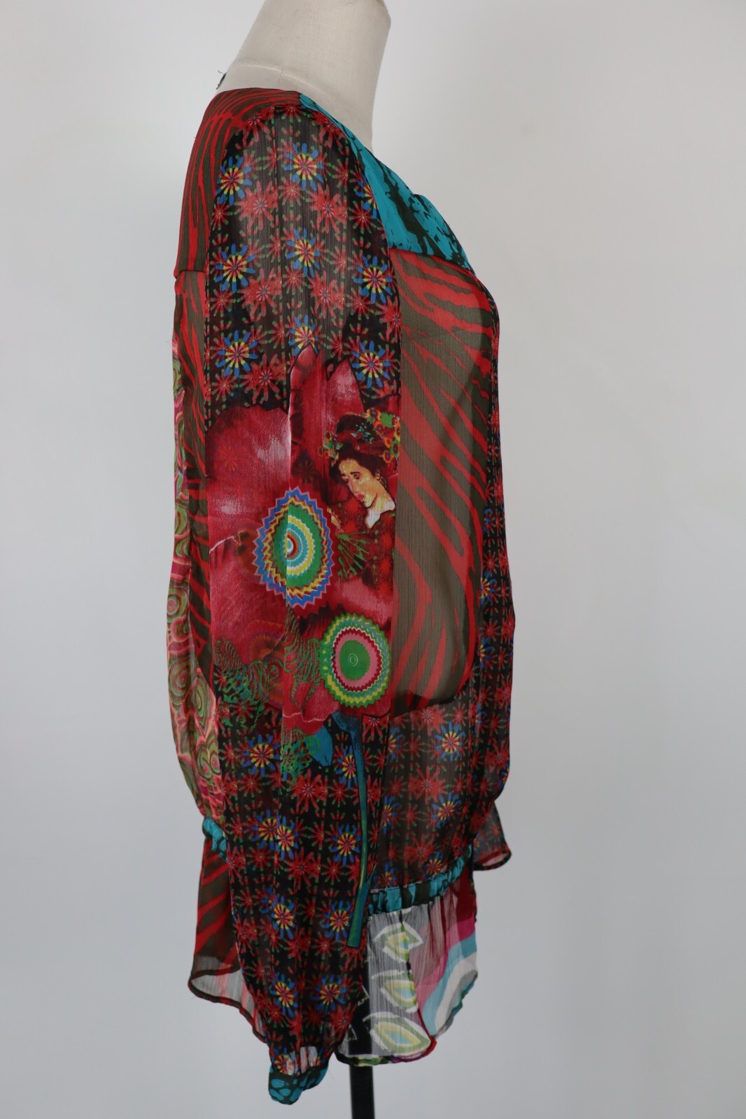 DESIGUAL MAGLIA DONNA TG. 40 WOMAN T-SHIRT CASUAL VINTAGE