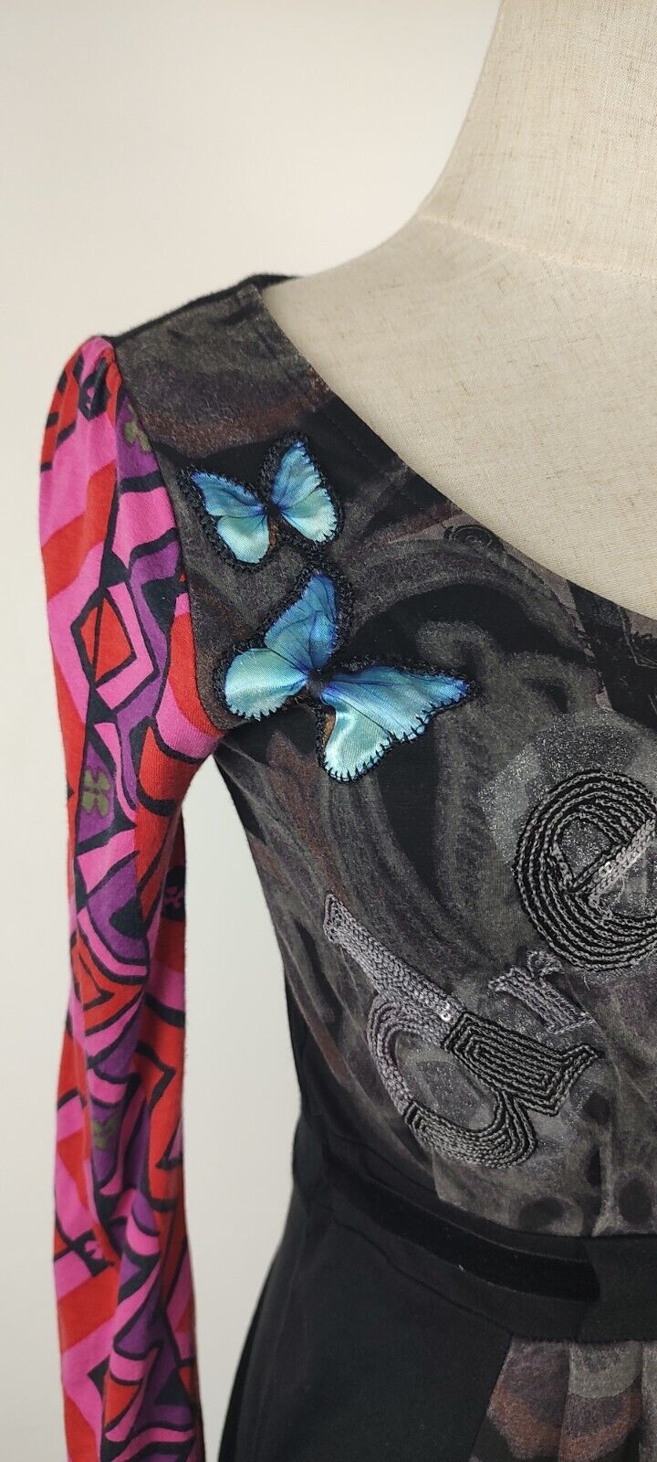 DESIGUAL VESTITO DONNA TG. M  WOMAN CASUAL VINTAGE DRESS