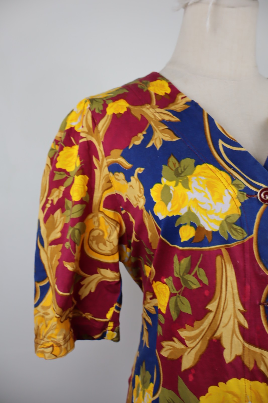 MARINA RINALDI VESTITO ABITO CON BOTTONI DONNA TG 21 WOMAN CASUAL VINTAGE DRESS