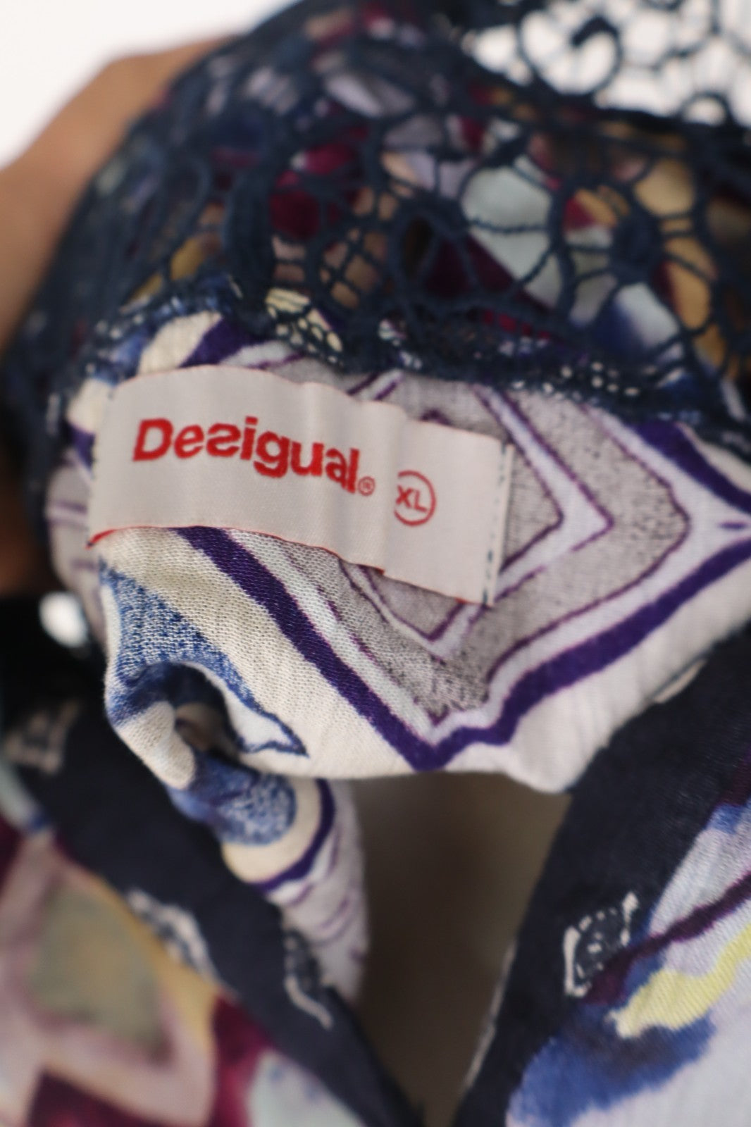 DESIGUAL CAMICIA DONNA TG. XL WOMAN SHIRT CASUAL VINTAGE VISCOSA