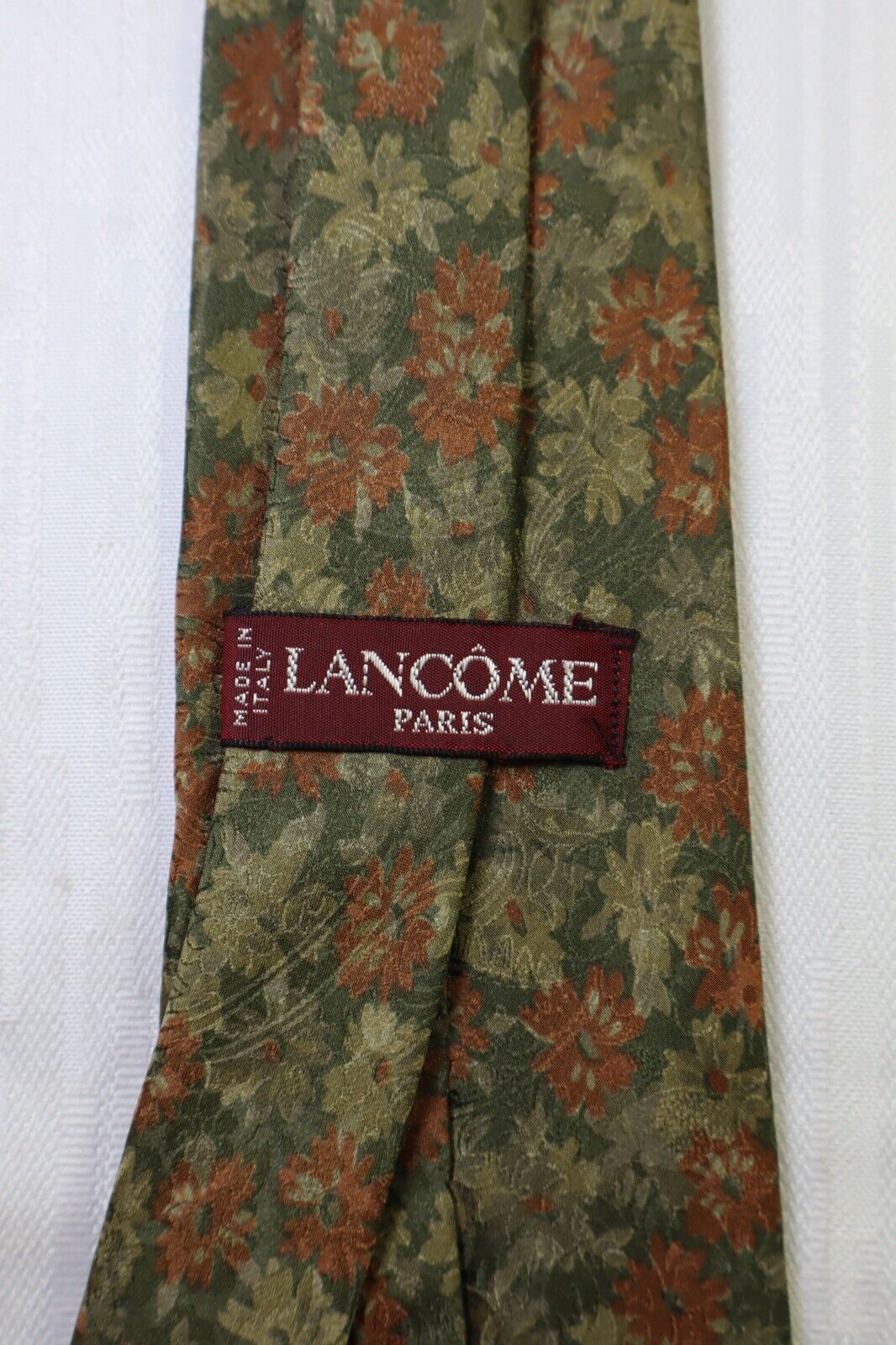 LANCOME PARIS 100% SETA SILK TIE CRAVATTA NECKTIE VINTAGE CLASSIC ITALY