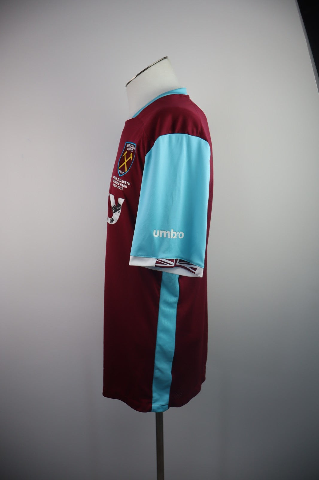 UMBRO WEST HAM  MAGLIA CALCIO TRIKOT UOMO Tg L SOCCER JERSEY VINTAGE 2016/17
