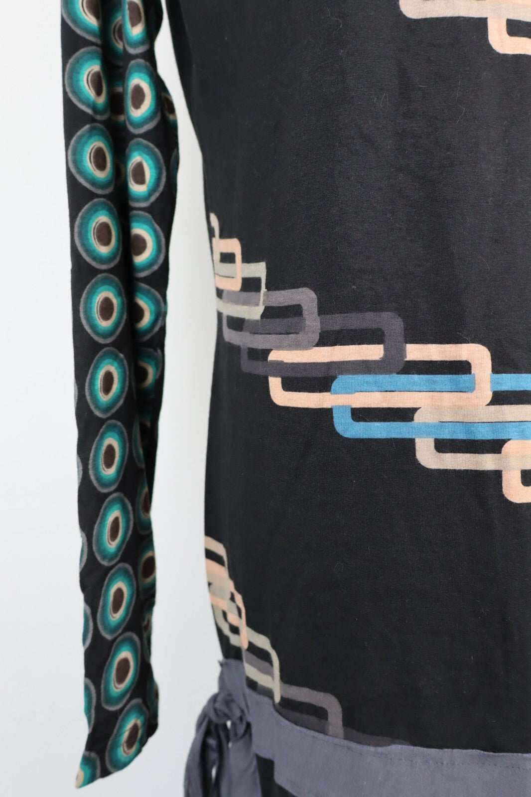 DESIGUAL MAGLIA LUNGA COTONE DONNA TG. XL WOMAN CASUAL VINTAGE T-SHIRT COTTON