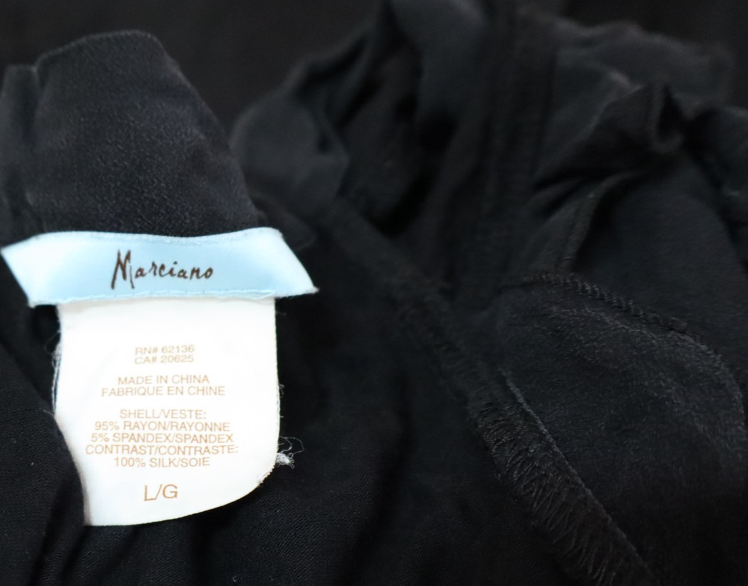 MARCIANO MAGLIA SMANICATA TOP DONNA TG L WOMAN SHIRT CASUAL VINTAGE VELATO