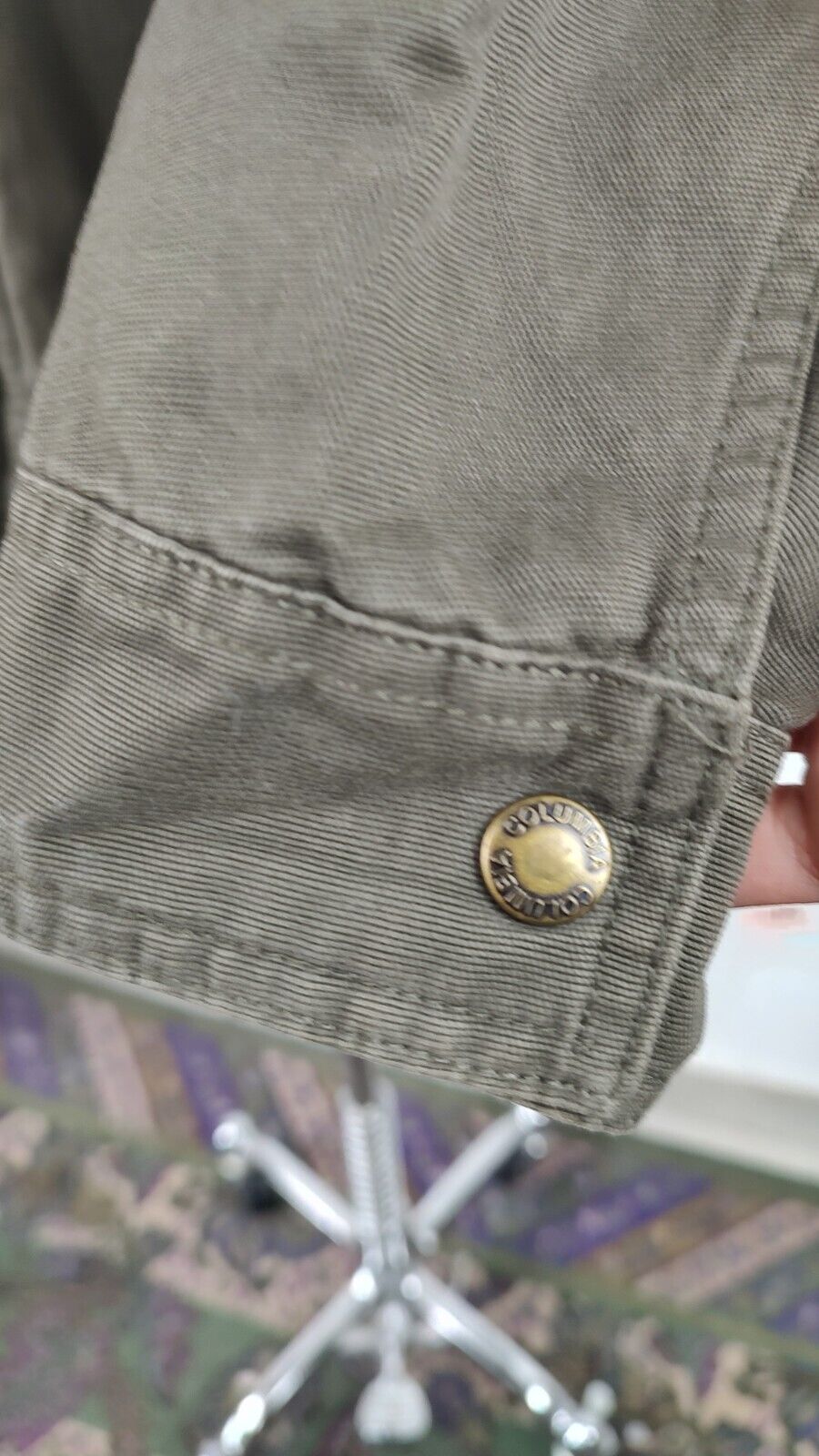 COLUMBIA GIUBBINO UOMO Tg L MAN CASUAL VINTAGE JACKET  COTONE