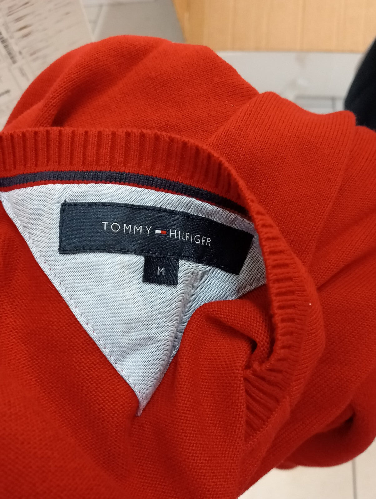 TOMMY HILFIGER MAGLIONE UOMO Tg. M MAN SWEATER CASUAL VINTAGE COTONE COTTON