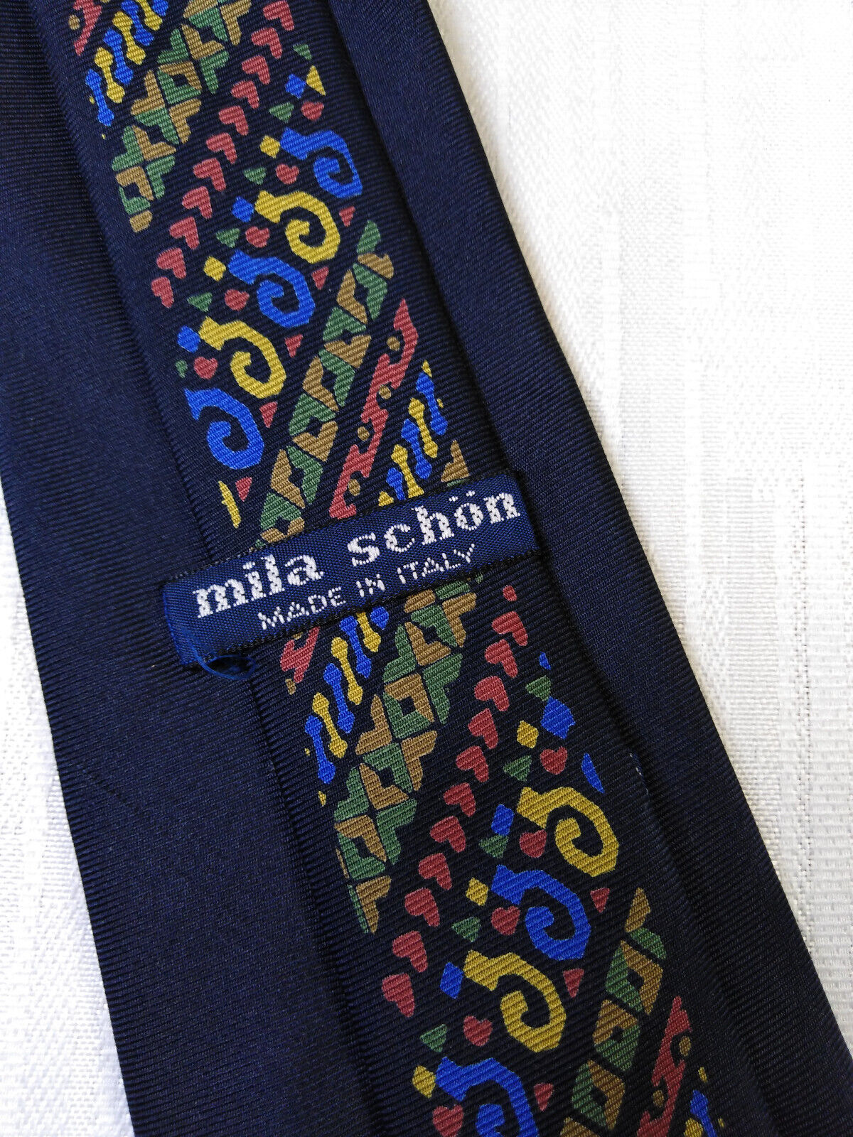 MILA SHON 100% SILK TIE SETA CRAVATTA NECKTIE MADE IN ITALY