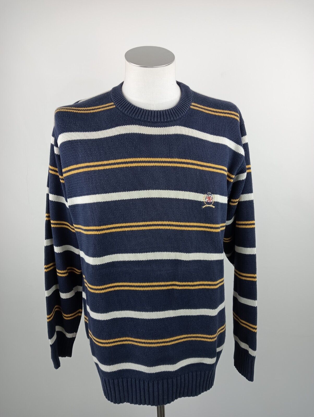 TOMMY HILFIGER MAGLIONE UOMO Tg. L MAN SWEATER CASUAL VINTAGE COTONE COTTON