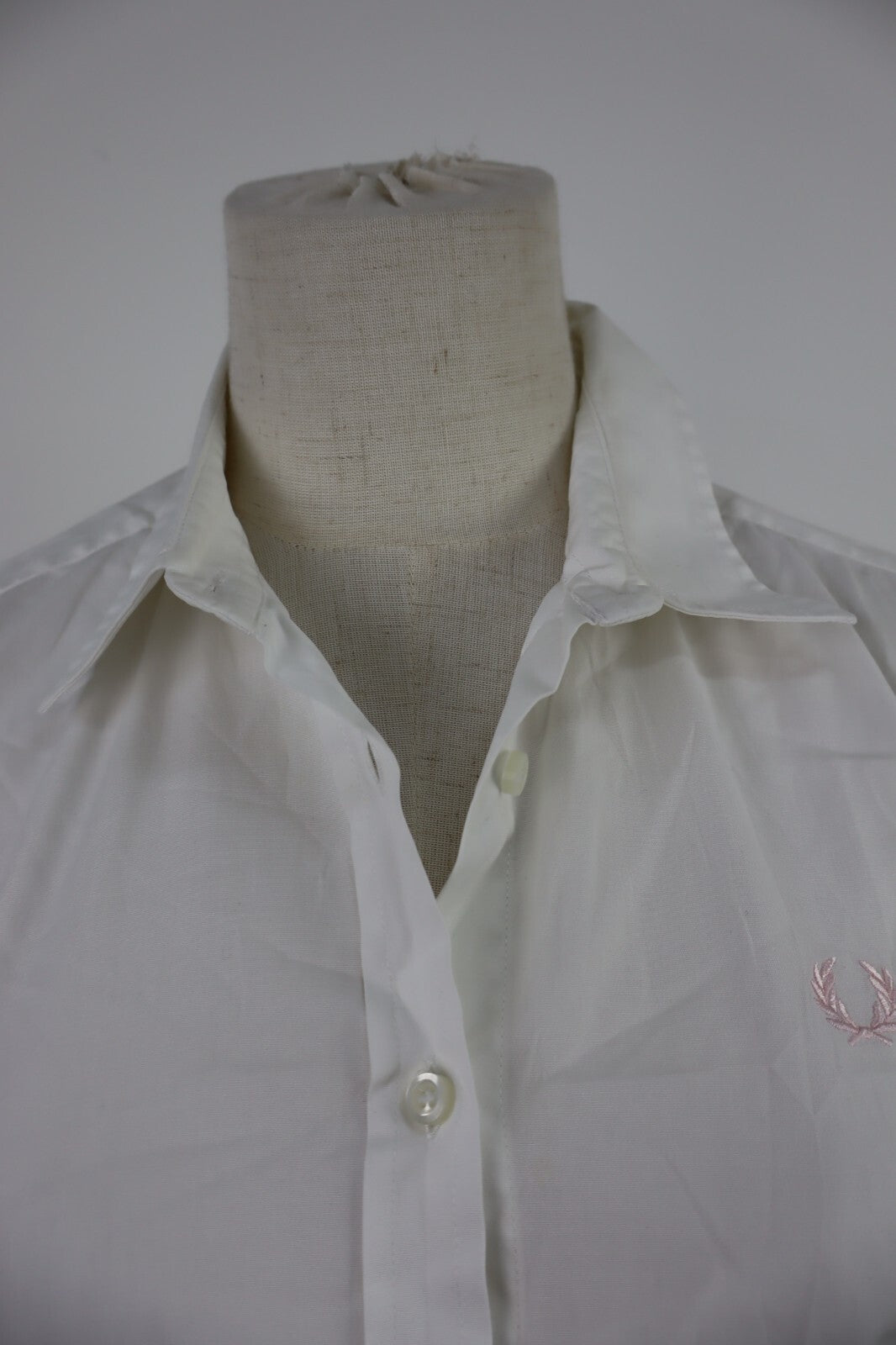 FRED PERRY CAMICIA COTONE DONNA TG. L WOMAN COTTON SHIRT CASUAL VINTAGE