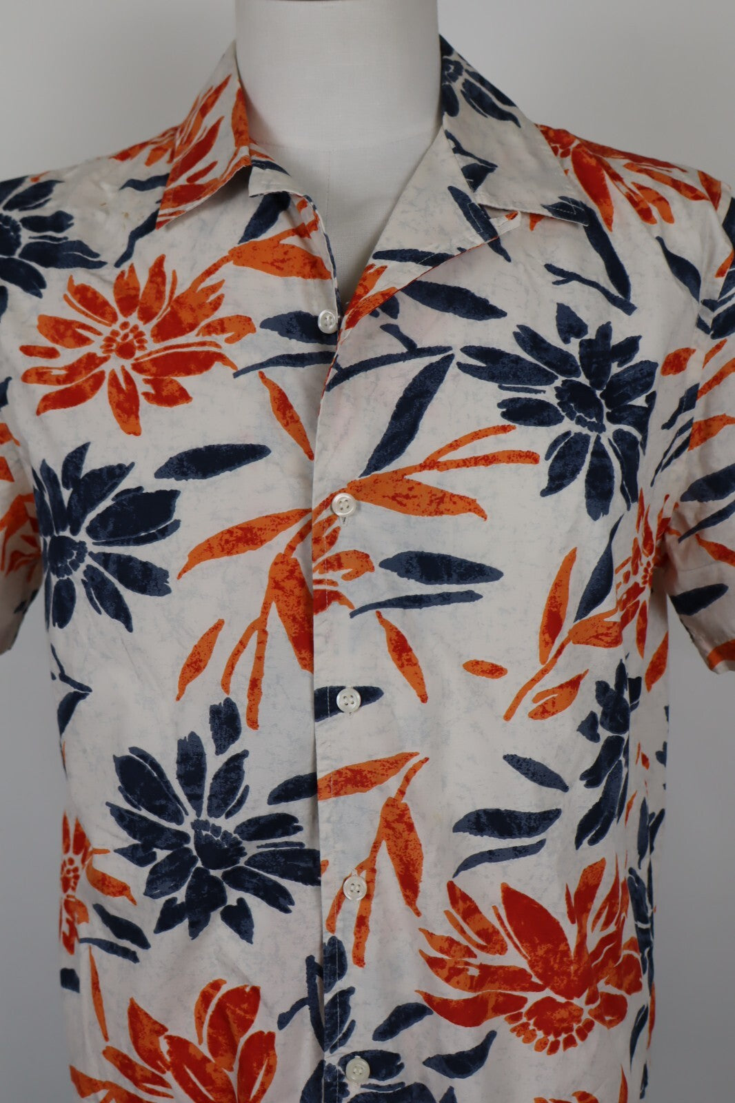 GAS CAMICIA UOMO TG. L MAN CASUAL VINTAGE SHIRT COTONE COTTON FLORAL