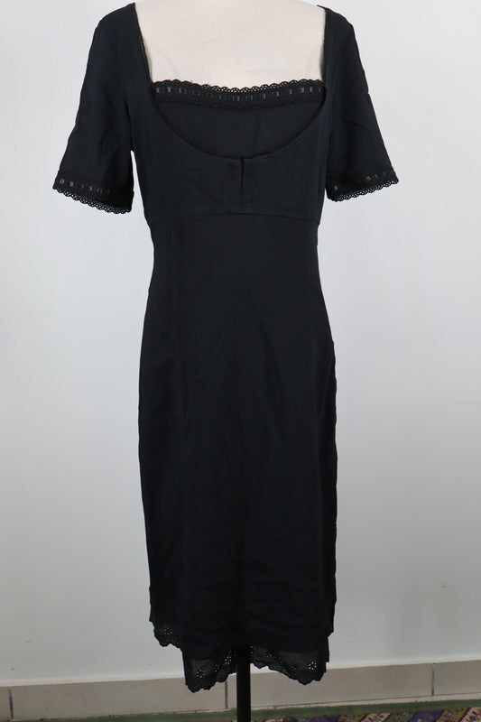 MAX & CO  TRENDS VESTITO DONNA TG. 46 WOMAN CASUAL VINTAGE DRESS MERLETTO LACES