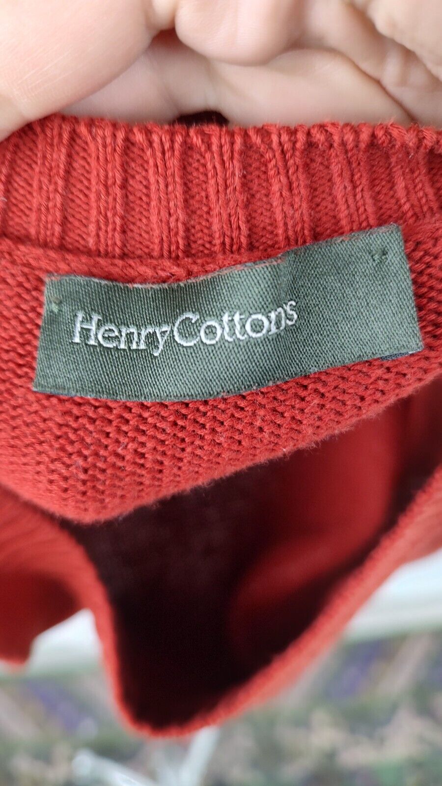 HENRY COTTON'S MAGLIONE SMANICATO COTONE VINTAGE UOMO Tg. XL SWEATER MAN CASUAL