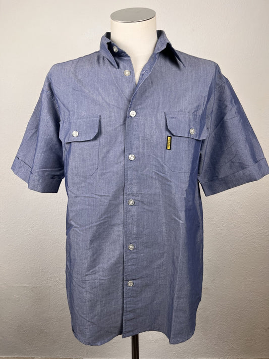 AJ ARMANI JEANS CAMICIA UOMO COTONE TG. M MAN CASUAL VINTAGE COTTON SHIRT TASCHE