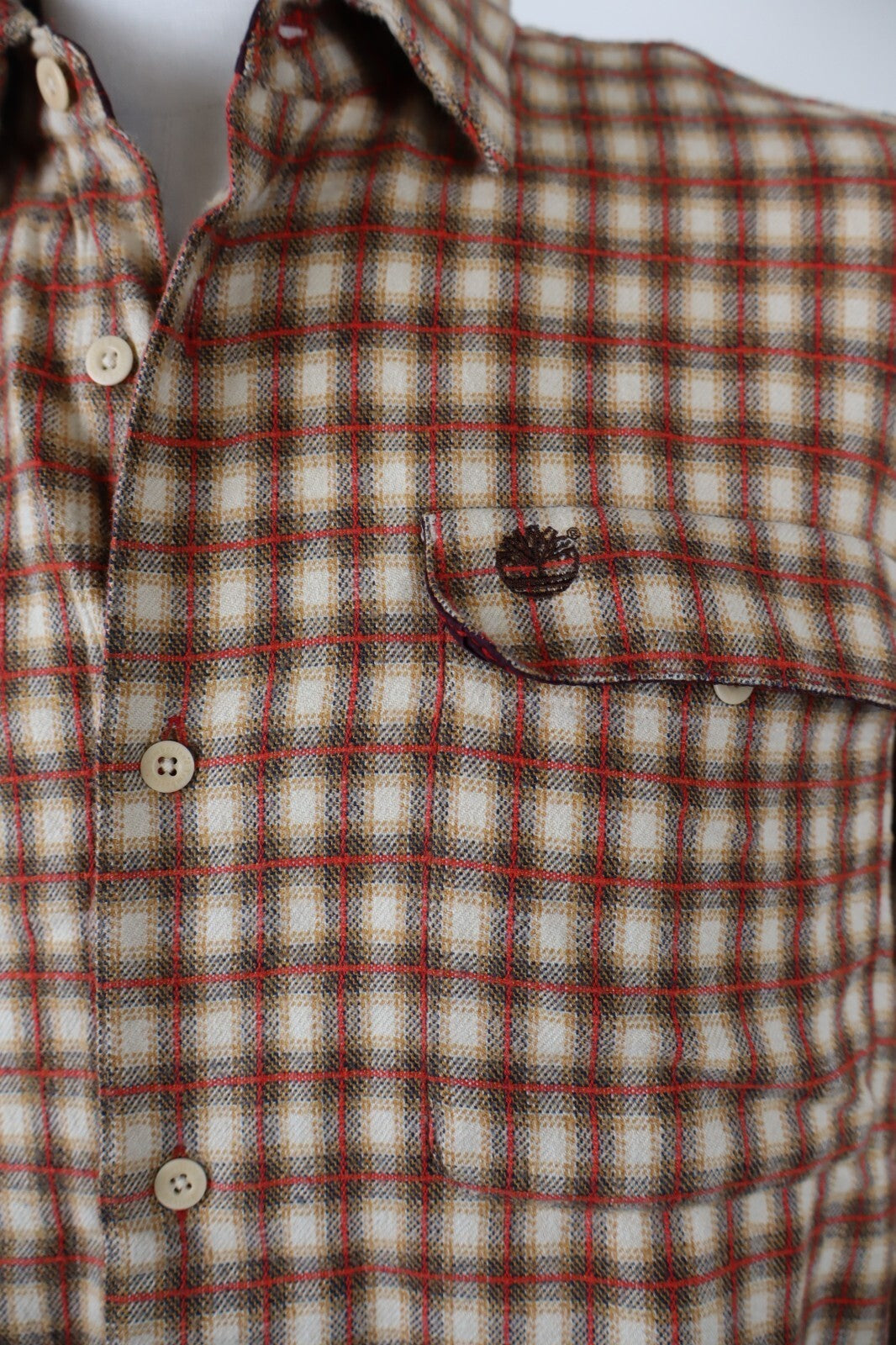 TIMBERLAND CAMICIA UOMO TG. L MAN CASUAL VINTAGE SHIRT COTONE COTTON LANA WOOL