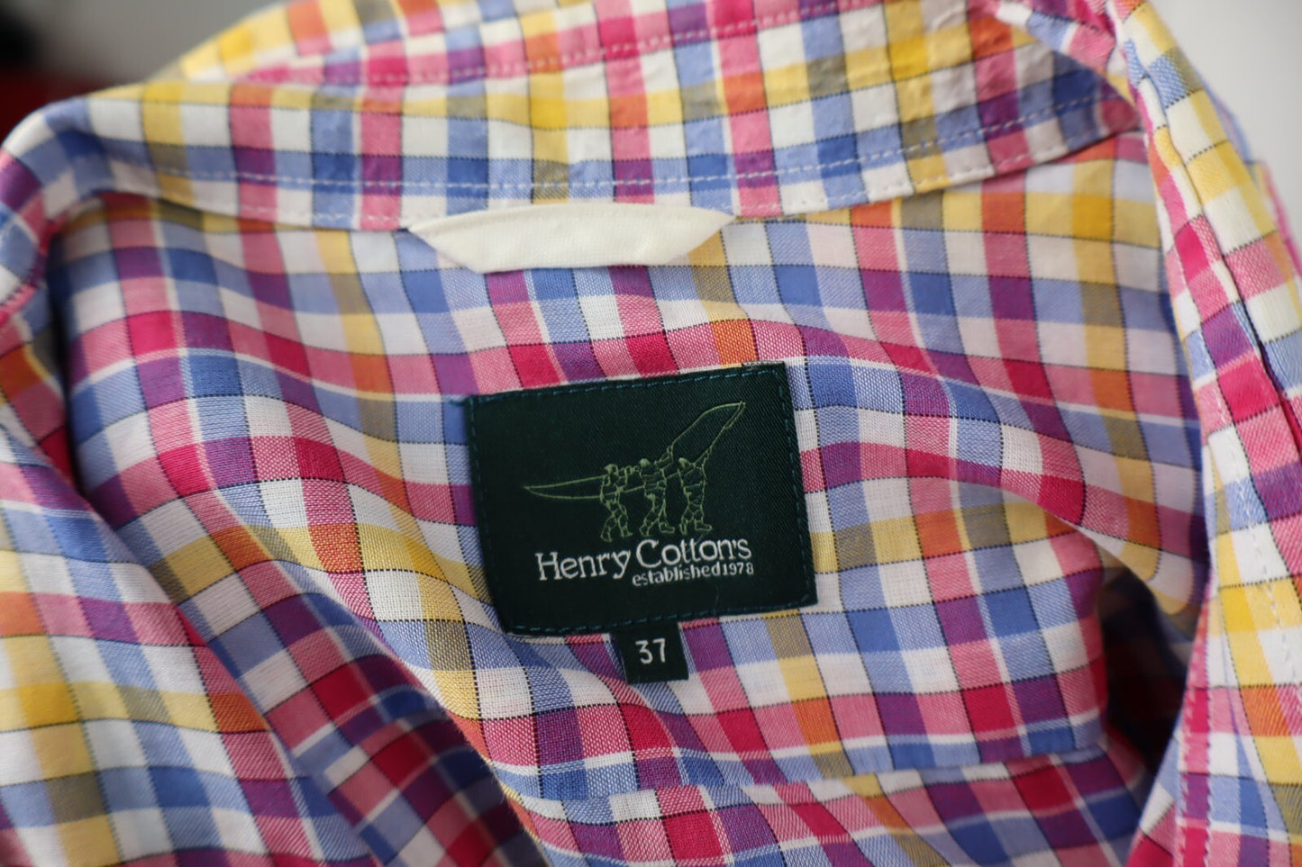 HENRY COTTON'S CAMICIA UOMO TG. 37 MAN CASUAL VINTAGE SHIRT COTONE COTTON