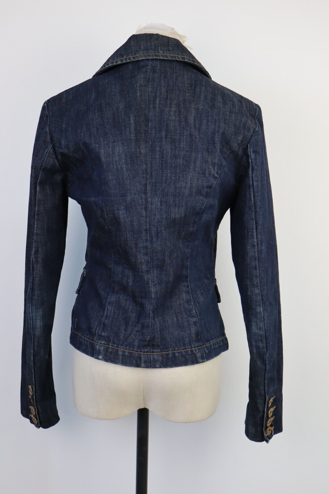CLINK GIUBBINO JEANS  DONNA S JACKET DENIM AVVITATO GRUNGE VINTAGE Y2K 2000'S