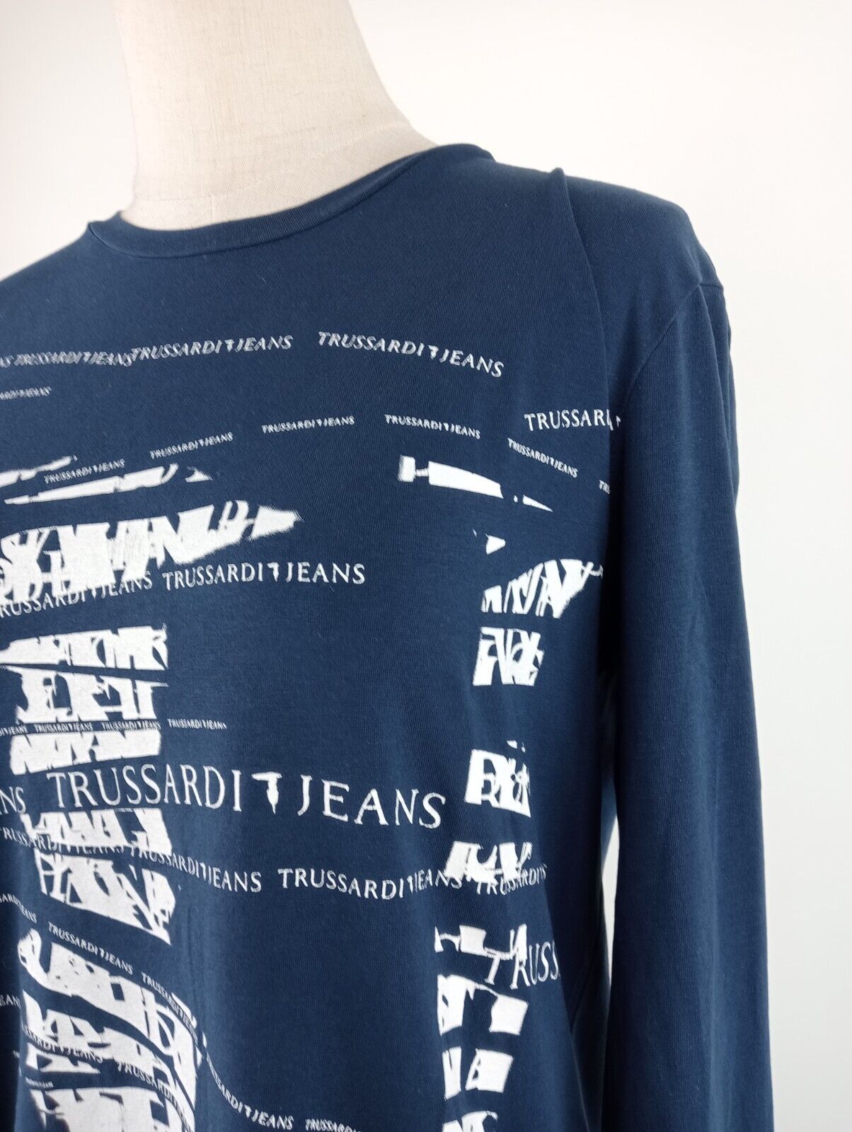 TRUSSARDI JEANS MAGLIA DONNA TG. S WOMAN CASUAL VINTAGE T-SHIRT MADE ITALY