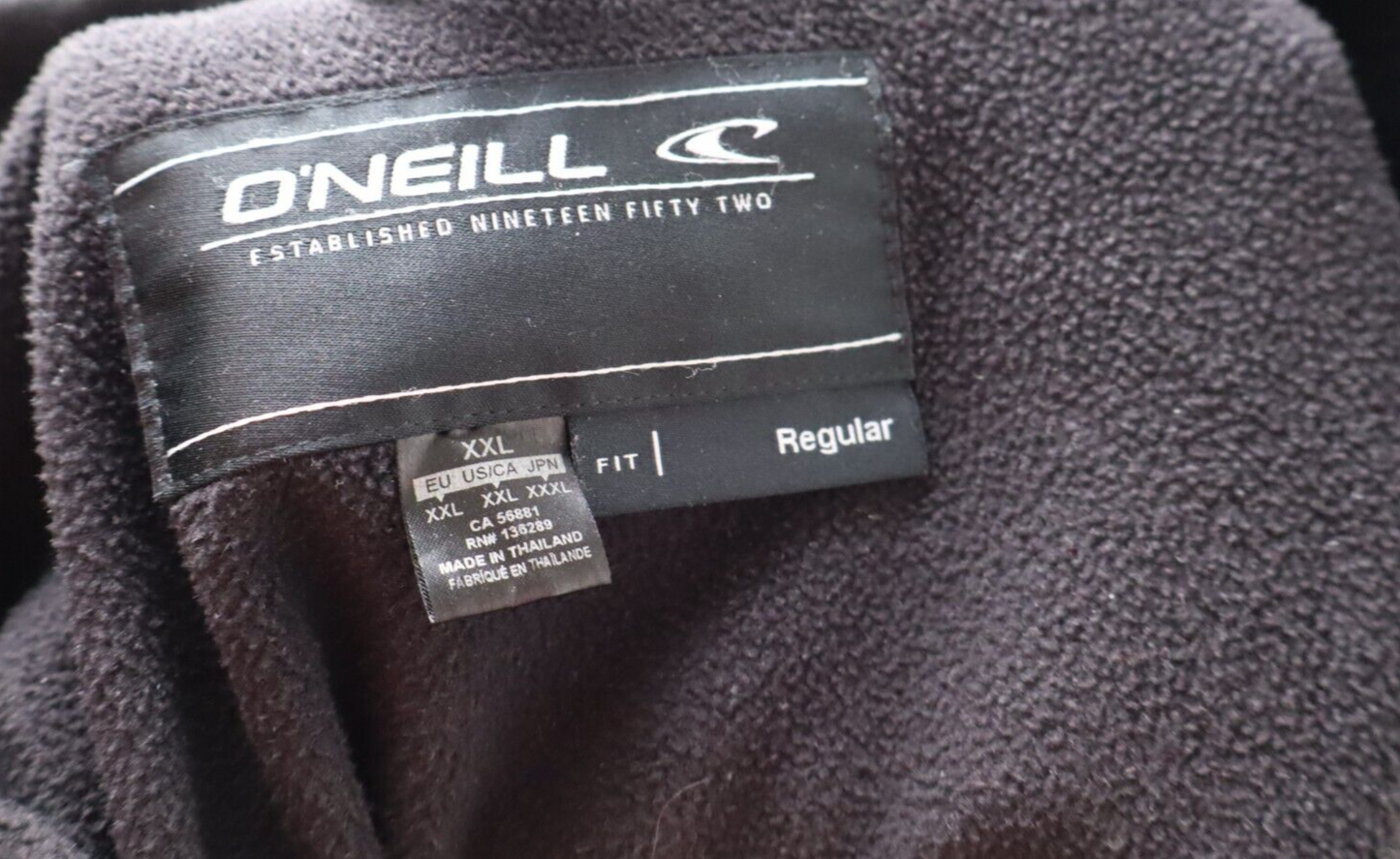 O'NEILL FELPA TECNICA GIACCA CON ZIP UOMO MAGLIA Tg 2XL MAN SWEATSHIRT VINTAGE