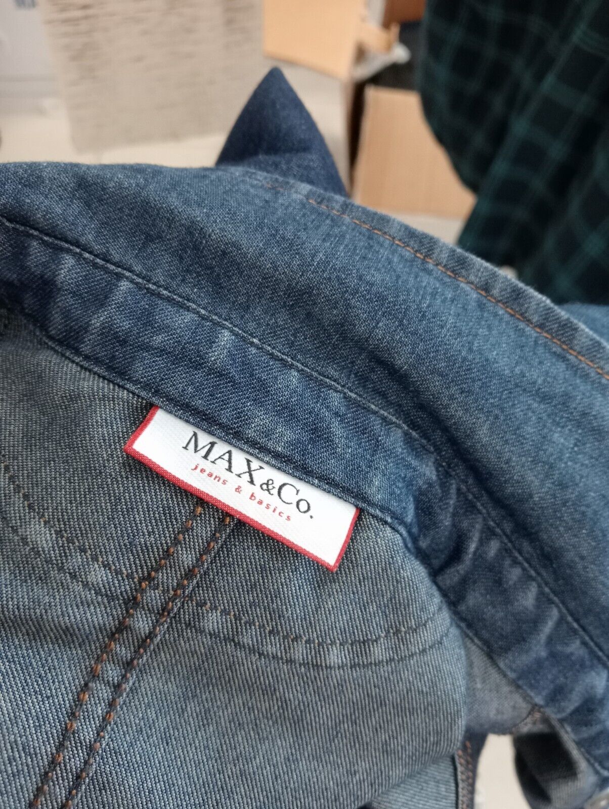 MAX & CO CAMICIA JEANS DENIM DONNA TG 42 WOMAN SHIRT CASUAL VINTAGE COTONE