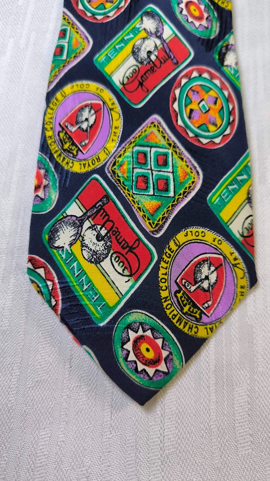 RENATO BALESTRA  100% SILK TIE SETA CRAVATTA NECKTIE MADE IN ITALY