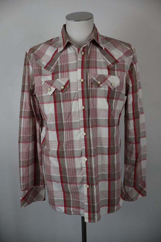 LEVI STRAUSS & CO CAMICIA SHIRT UOMO Tg L MAN VINTAGE CASUAL COTONE COTTON