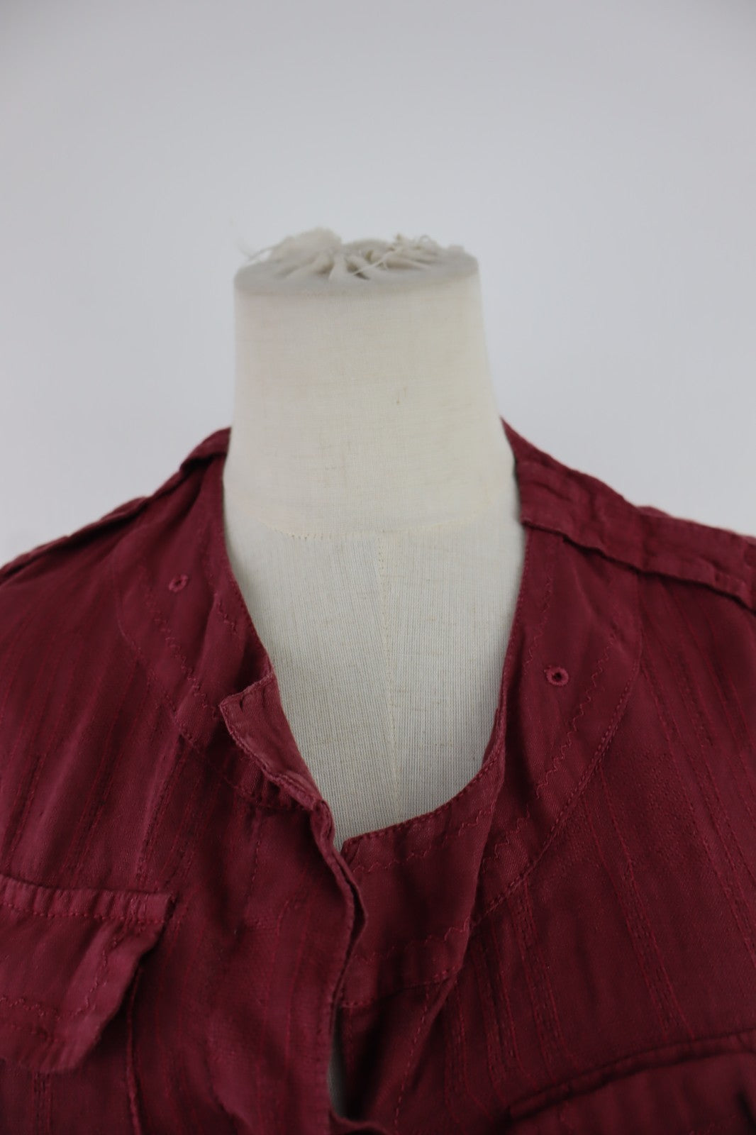 MAX&CO CAMICIA COTONE LINO DONNA TG 38 WOMAN SHIRT CASUAL VINTAGE MANICA LUNGA