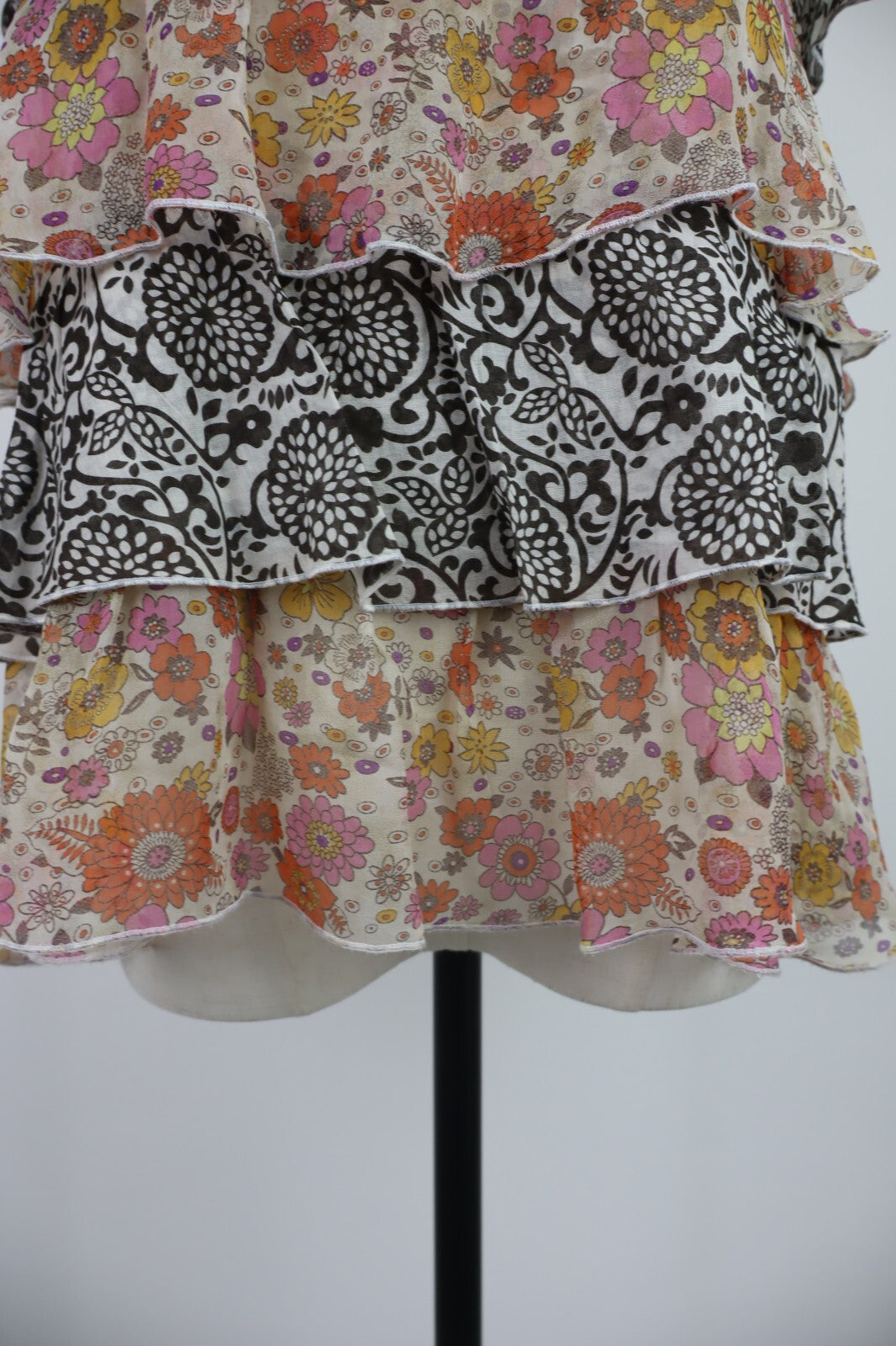 MARELLA MAGLIA TOP CANOTTA DONNA TG. 44 WOMAN CASUAL VINTAGE T-SHIRT SETA