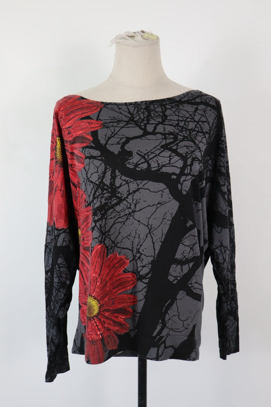 DESIGUAL MAGLIA DONNA TG. M WOMAN CASUAL VINTAGE T-SHIRT TOP