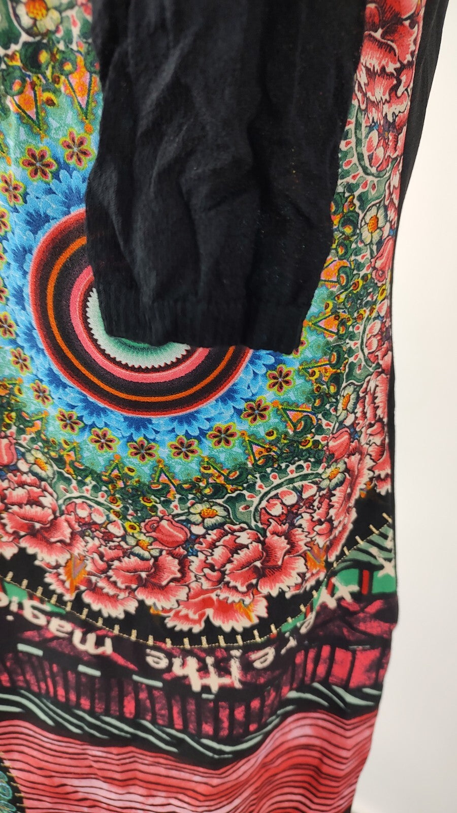 DESIGUAL VESTITO CAMICIA DONNA TG. 40 WOMAN CASUAL VINTAGE DRESS