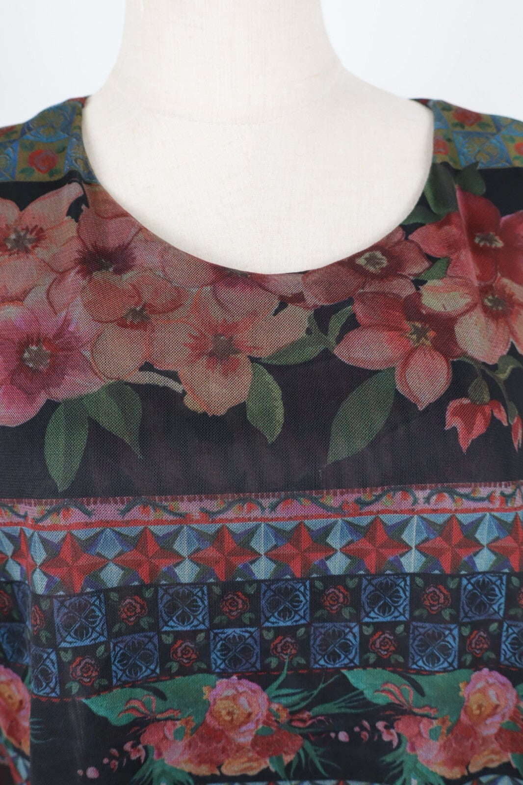 DESIGUAL VESTITO DONNA TG. XL WOMAN CASUAL VINTAGE DRESS ABITO A STRATI