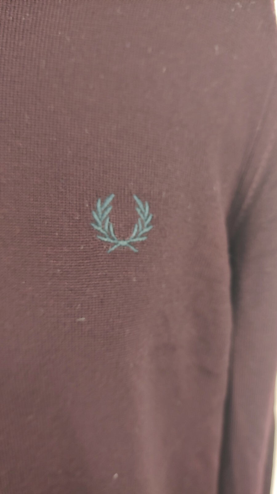 FRED PERRY MAGLIONE VINTAGE UOMO Tg. L MAN SWEATER CASUAL LANA