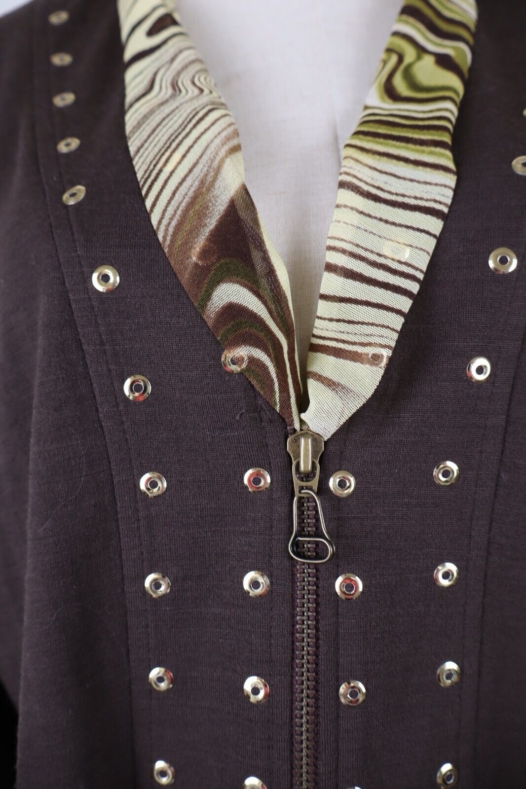 ST GERMAIN DES PRES MAGLIONE CON ZIP DONNA 52 WOMAN CASUAL SWEATER VINTAGE TAG