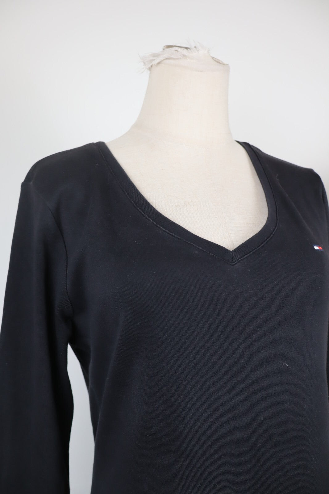 TOMMY HILFIGER MAGLIA DONNA TG L WOMAN T-SHIRT CASUAL VINTAGE COTONE COTTON
