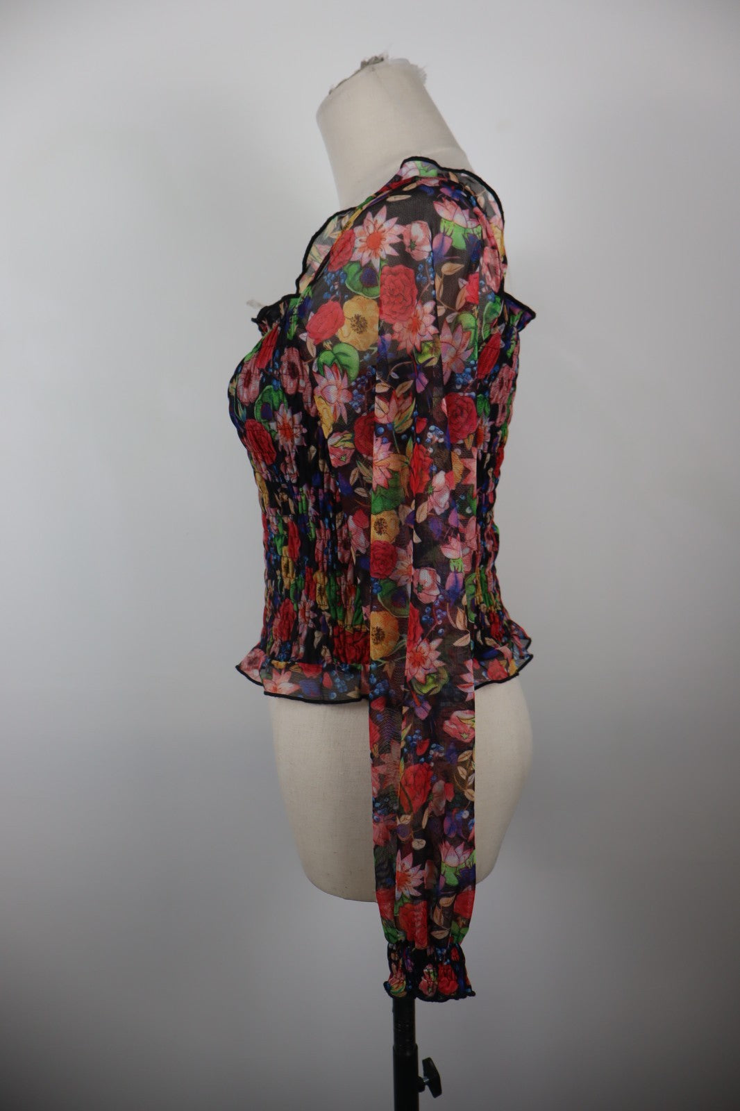 DESIGUAL MAGLIA MANICA LUNGA DONNA TG. S WOMAN VINTAGE T-SHIRT CASUAL VELATO