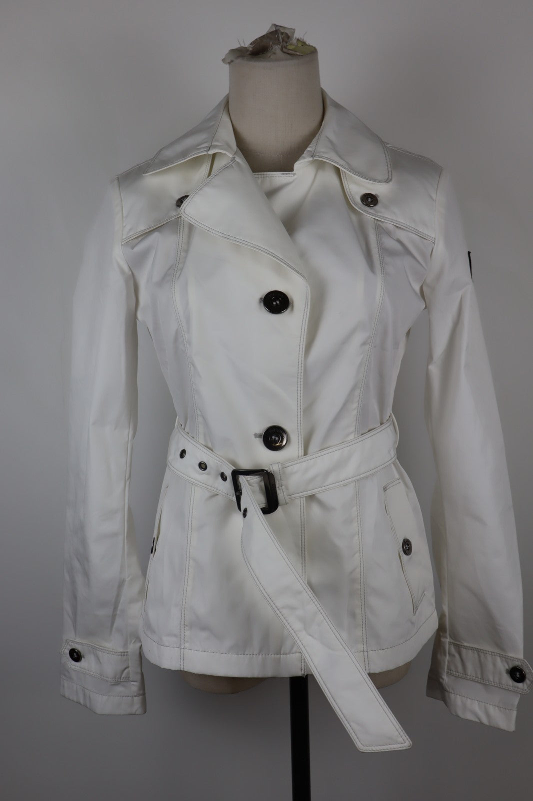 REFRIGUE GIUBBINO LEGGERO DONNA Tg. S WOMEN CASUAL JACKET VINTAGE CON CINTURA