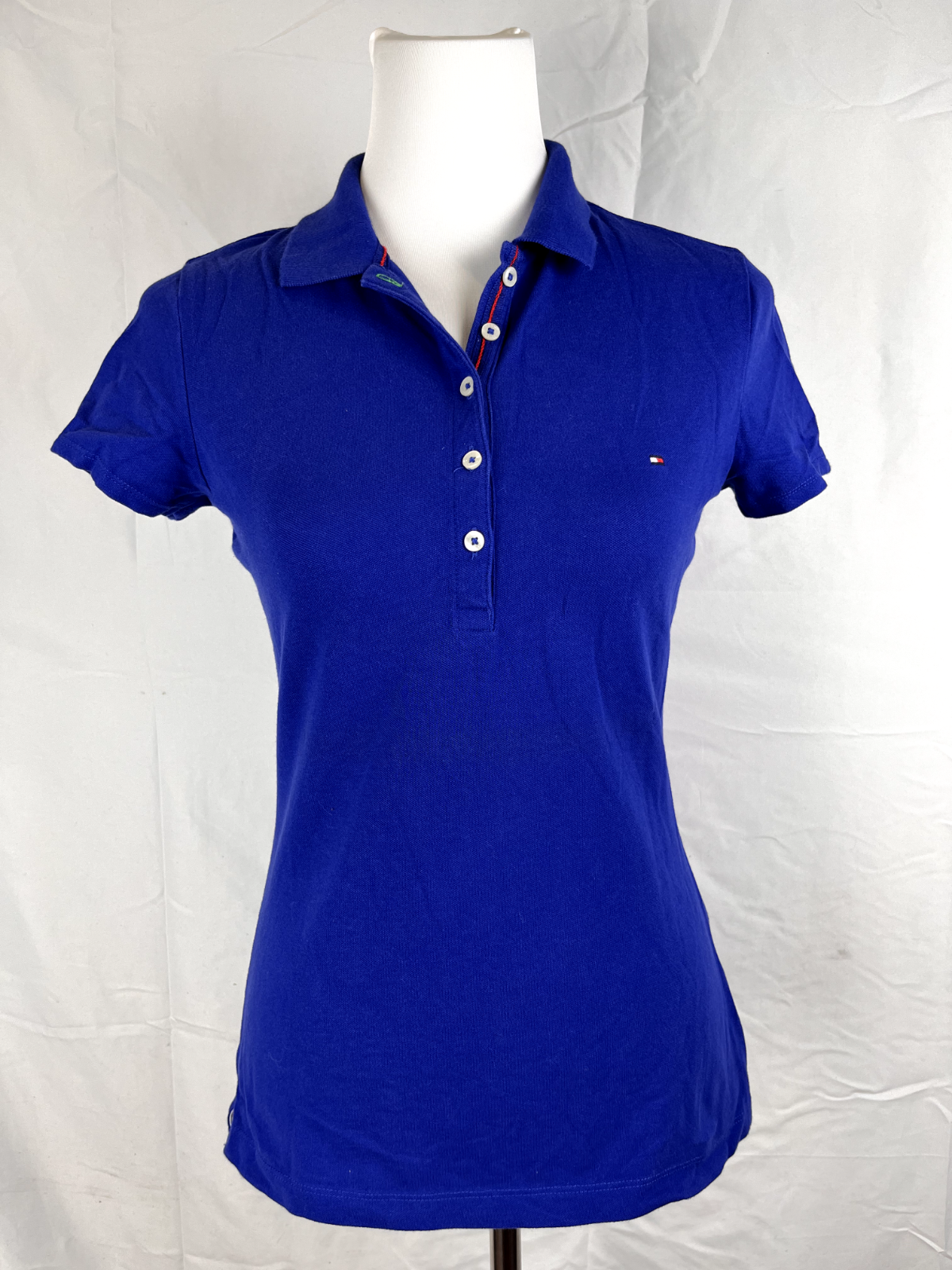 TOMMY HILFIGER POLO MAGLIA T-SHIRT DONNA COTONE TG. S WOMAN SHIRT CASUAL VINTAGE