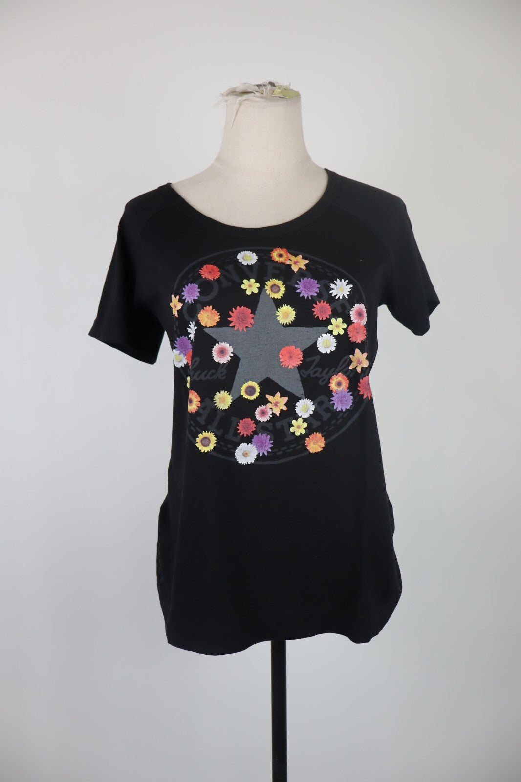 CONVERSE ALL STAR MAGLIA DONNA TG. M WOMAN CASUAL VINTAGE T-SHIRT  TOP LOGO